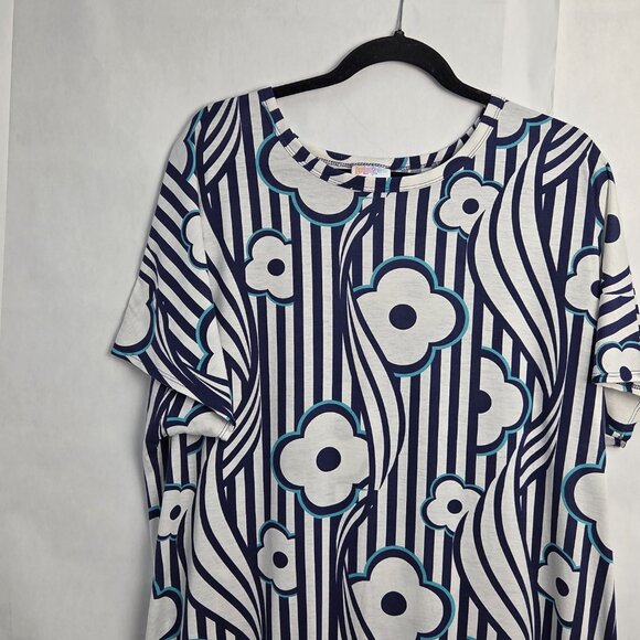 Lularoe 2X Dress - Blue & White - Picture 2 of 5